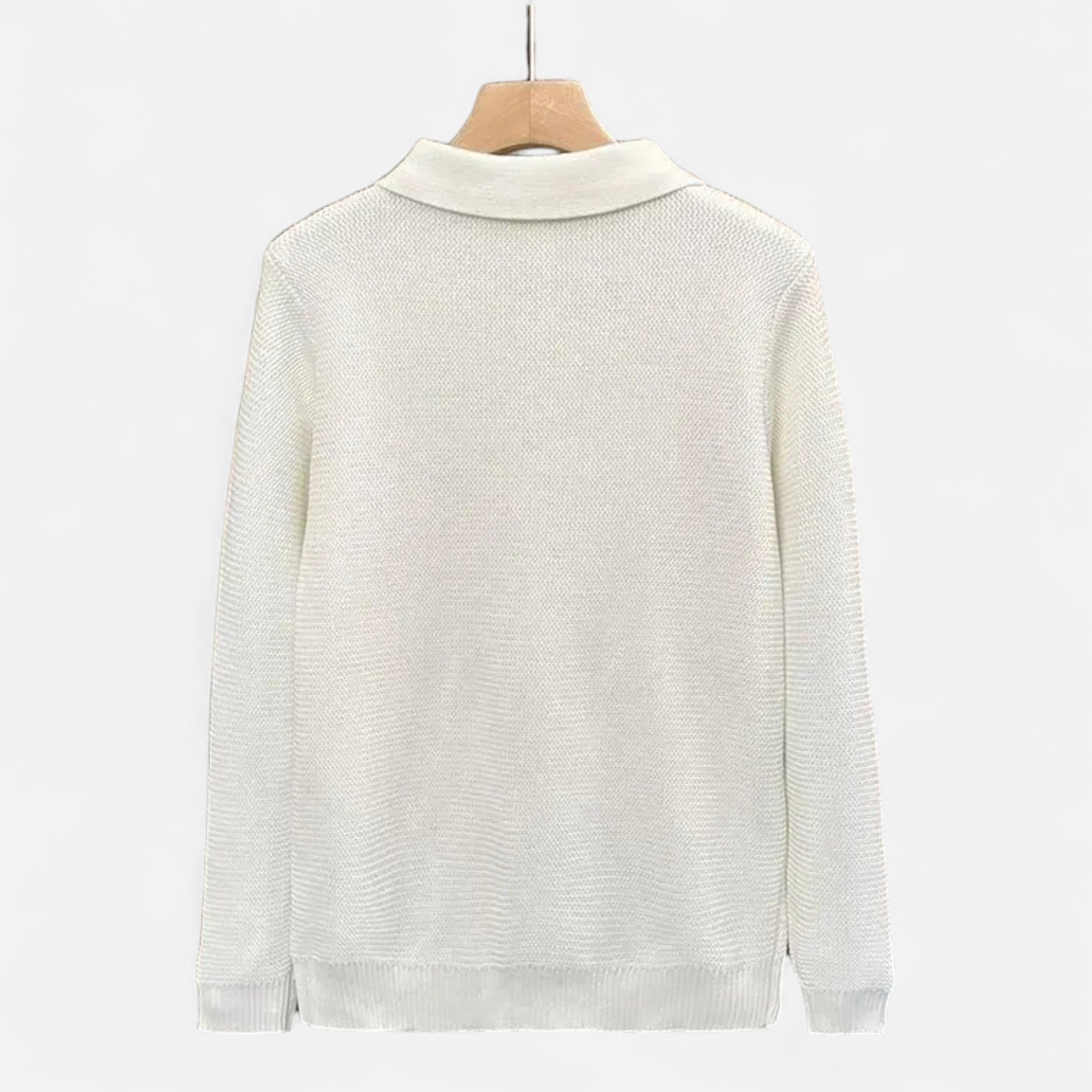 La Cartiera | Men’s Half-Zip Wool Knit Sweater Jacket