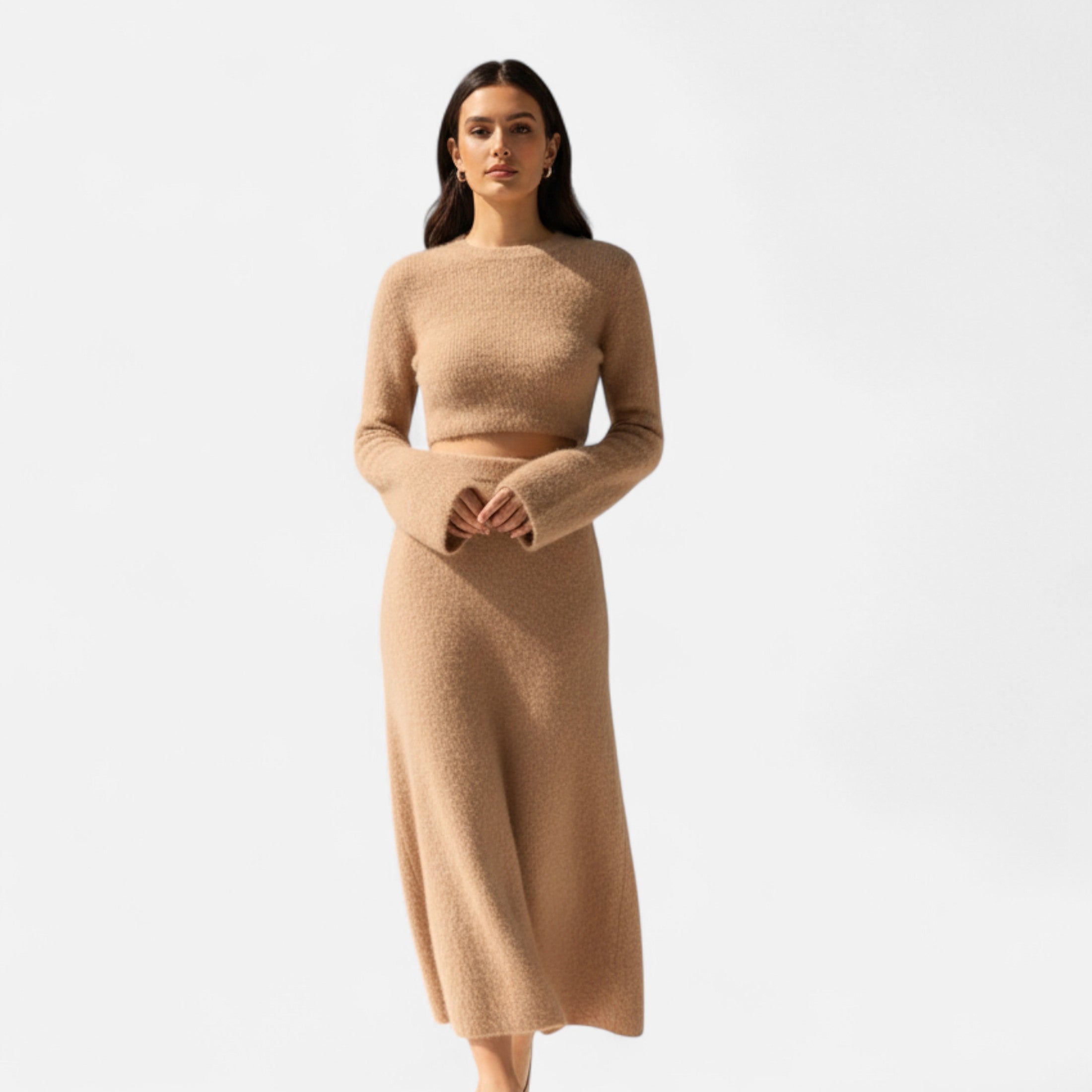 La Cartiera | Women’s Elegant Rabbit Wool Two-Piece Ensemble