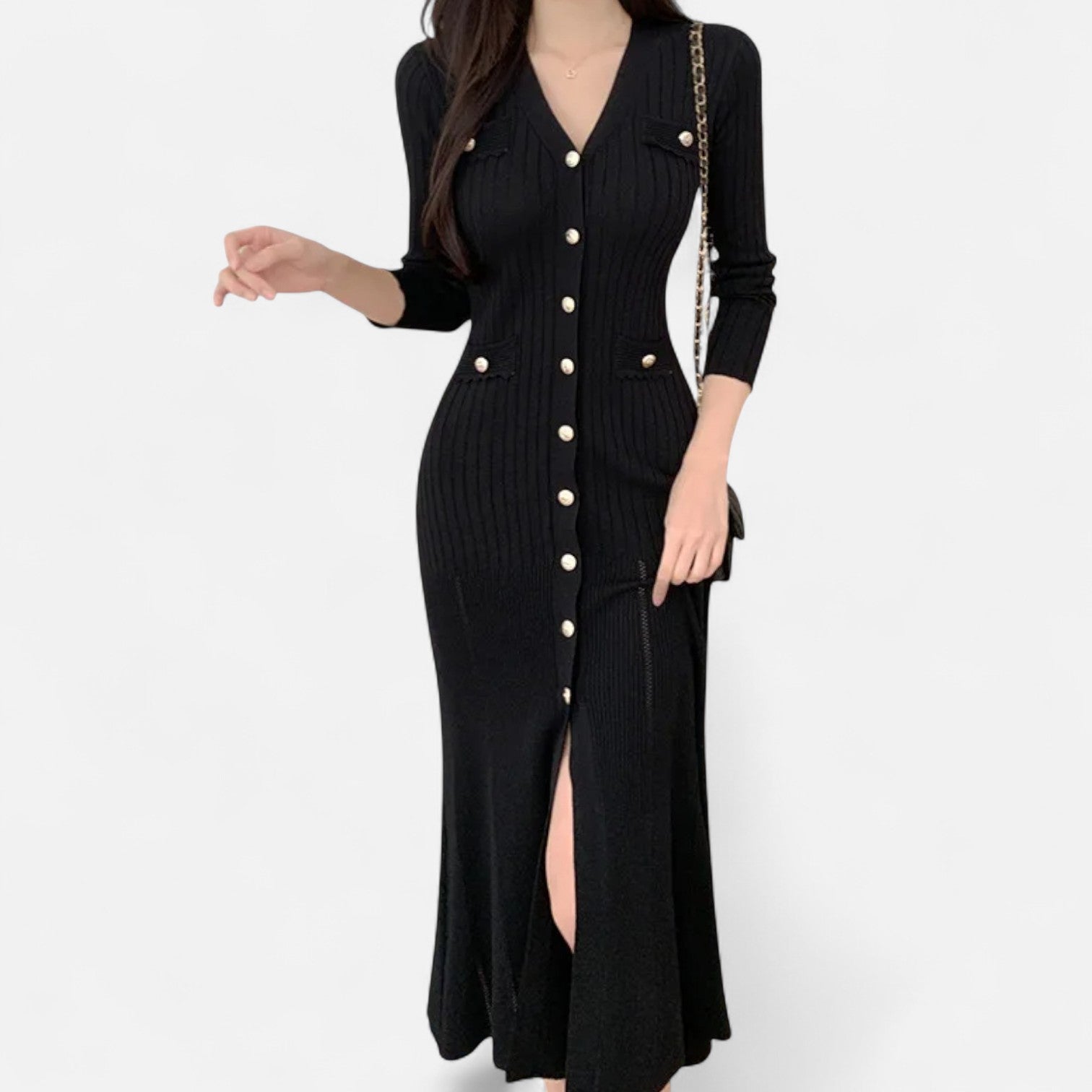 La Cartiera | Lightweight Black Midi in Soft Knit